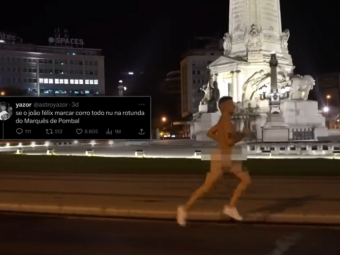 S-a dezbrăcat complet și a început să alerge pe străzile din Lisabona din cauza lui Joao Felix! Imaginile au devenit virale&nbsp;