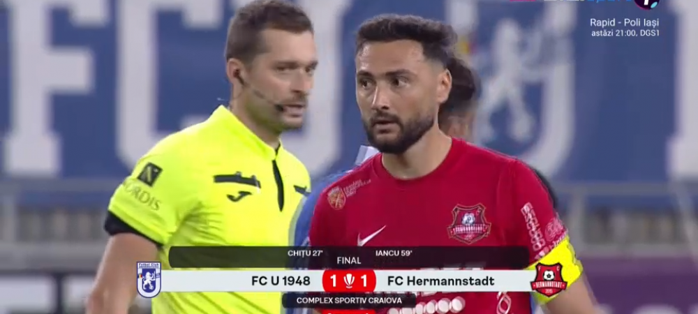 U Cluj - Hermannstadt 1-0, în etapa #13 din Liga 1