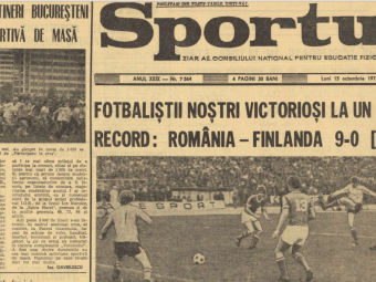 
	50 de ani de la cea mai clară victorie din istoria naționalei României, un 9-0 de poveste cu Finlanda! Mircea Sandu și Dudu Georgescu, printre marcatori
