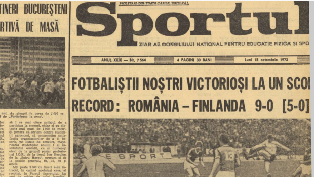 
	50 de ani de la cea mai clară victorie din istoria naționalei României, un 9-0 de poveste cu Finlanda! Mircea Sandu și Dudu Georgescu, printre marcatori
