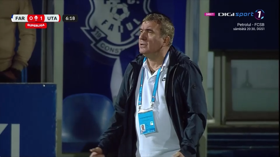 Reacția nervoasă a lui Gică Hagi după primul gol marcat de UTA Arad. Nu s-a mai abținut și a țipat la un jucător_5