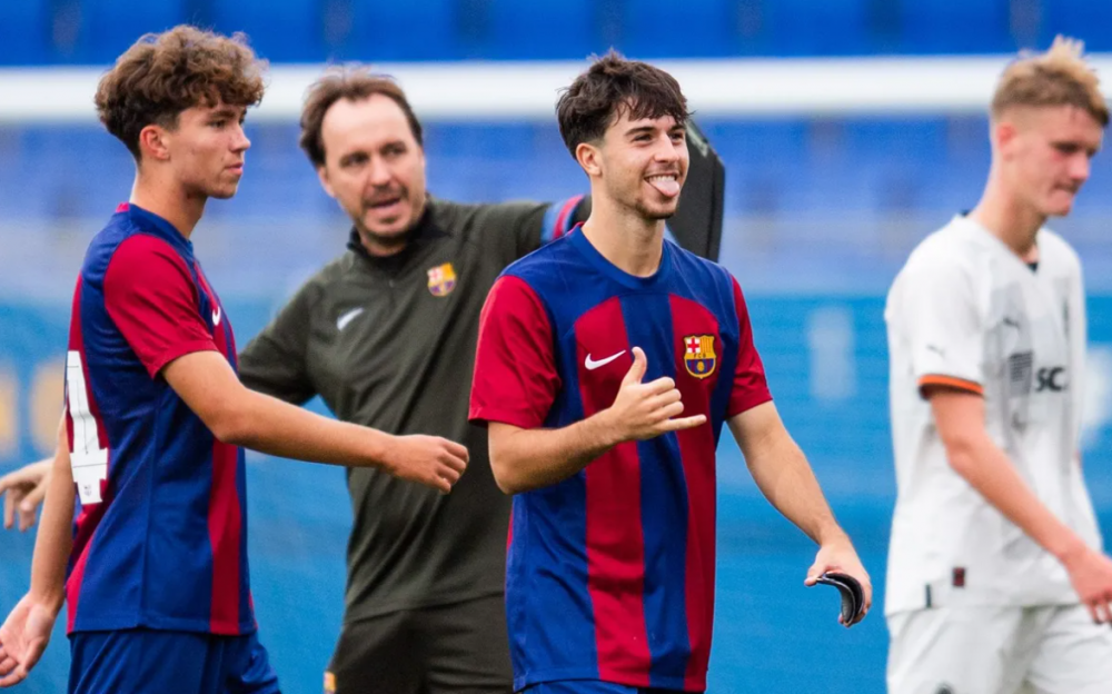 Un român, pe urmele lui Lamine Yamal și Marc Guiu! La 16 ani, Leo Saca a debutat pentru FC Barcelona în UEFA Youth League_1
