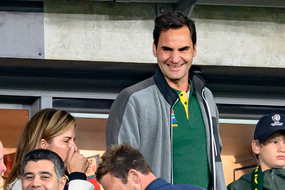 Roger Federer a sărbătorit alături de naționala Africii de Sud câștigarea Cupei Mondiale de rugby_23