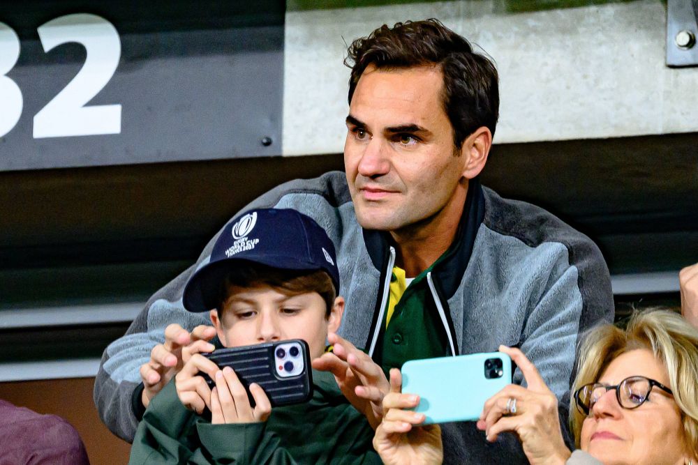 Roger Federer a sărbătorit alături de naționala Africii de Sud câștigarea Cupei Mondiale de rugby_27