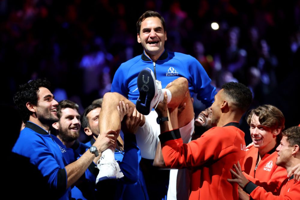 Roger Federer a sărbătorit alături de naționala Africii de Sud câștigarea Cupei Mondiale de rugby_34