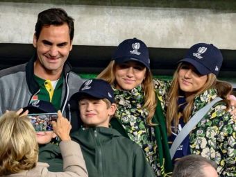 
	Roger Federer a sărbătorit alături de naționala Africii de Sud câștigarea Cupei Mondiale de rugby
