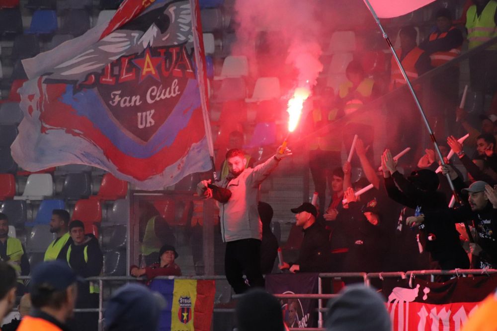 Atmosferă incendiară în Ghencea! Fanii Stelei au pregătit un show pirotehnic pentru derby-ul cu Rapid_3