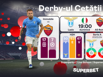 
	Lazio &ndash; AS Roma: super derby în Cetatea Eternă! (P)
