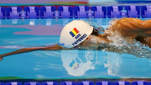 Aur și bronz pentur David Popovici la Campionatul Național de Înot în bazin scurt de la Otopeni