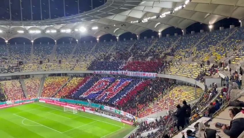 Li s-a terminat banner-ul! Gafă a galeriei FCSB la derby-ul cu Dinamo_1