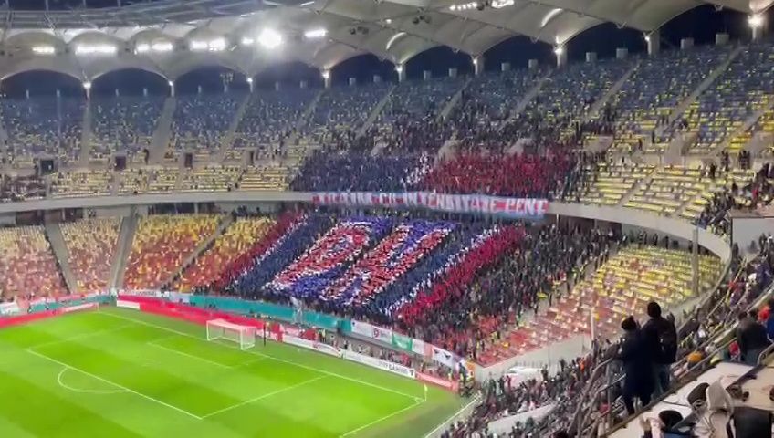 Li s-a terminat banner-ul! Gafă a galeriei FCSB la derby-ul cu Dinamo_2
