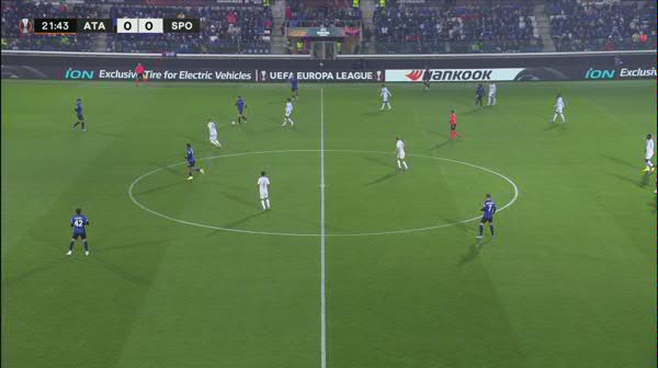 Atalanta - Sporting Lisabona: gol minutul 23