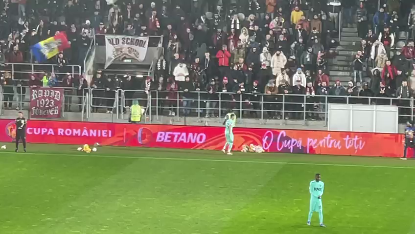 Suporterii Rapidului au aruncat cu jucării în teren, la meciul cu CFR Cluj, de Sf. Nicolae_12