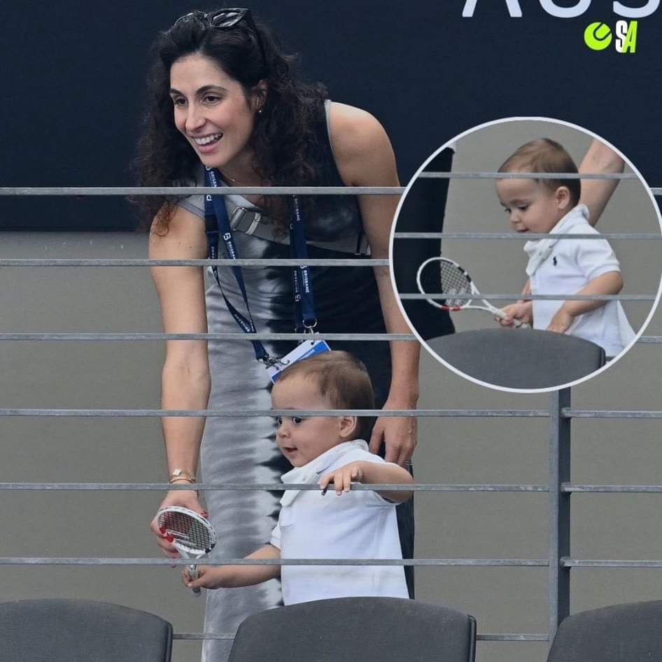 Imaginile adorabile cu Rafael Nadal și fiul său, în vârstă de un an și două luni: Rafa Jr. a luat deja prima rachetă în mână_57