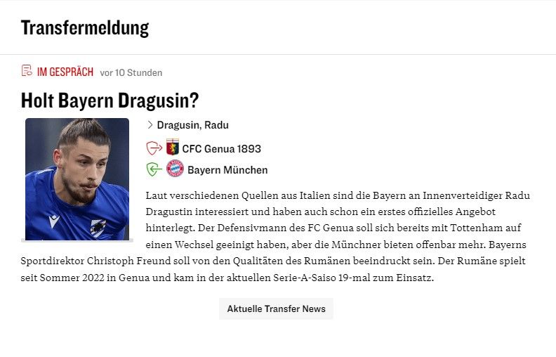 Kicker se face că n-a auzit de Radu Drăgușin! Subiectul transferului la Bayern Munchen, practic inexistent în cea mai importantă publicație din Germania_1