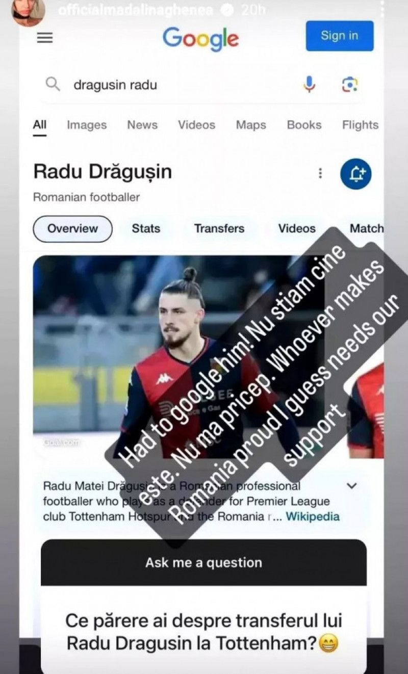 Mădălina Ghenea a fost întrebată despre transferul lui Radu Drăgușin la Tottenham și a dat un răspuns neașteptat _14