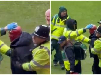 
	&bdquo;Lăsați-l să moară!&rdquo; Scene de necrezut în Anglia: un suporter cu fața plină de sânge a fost reținut de polițiști după o încăierare generală&nbsp;
