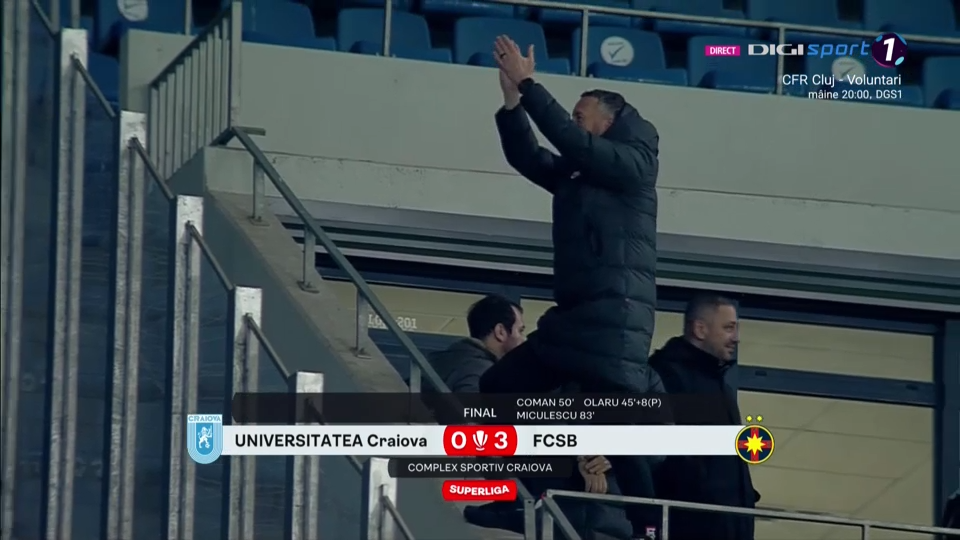 Explozie de bucurie! Ce a făcut Mihai Stoica imediat după finalul meciului Universitatea Craiova - FCSB 0-3_2