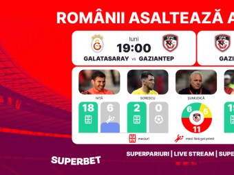 
	(P) Galatasaray &ndash; Gaziantep: invazie românească la Istanbul!
