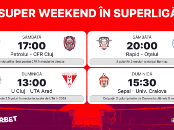 (P) Weekend cu Super Cote în SuperLigă! CFR, Rapid şi Craiova sunt în prim-plan