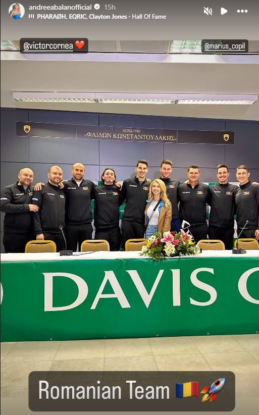Andreea Cornea Bălan, nelipsită de la meciurile iubitului! A mers la conferința de presă de la Cupa Davis și s-a pozat cu lotul României_8