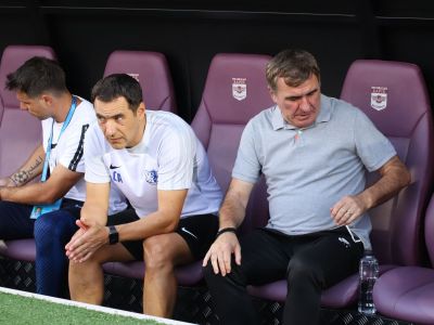 Cătălin Anghel și Gică Hagi, la meciul cu Rapid / Foto - Gabriel Chirea