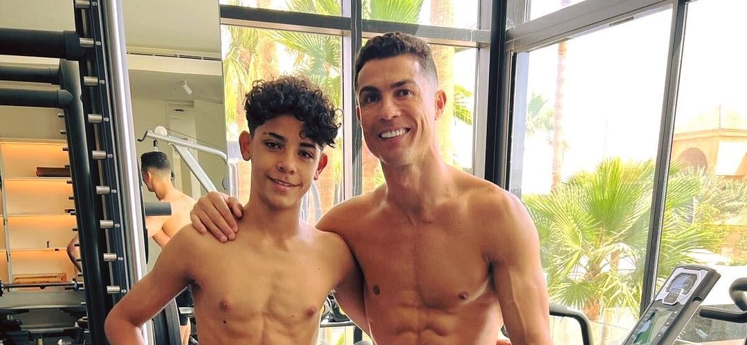 „Cu partenerul meu!” Cristiano Ronaldo Jr, pachet de mușchi la doar 13 ani! Atacantul se mândrește cu fiul său _1