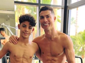 &bdquo;Cu partenerul meu!&rdquo; Cristiano Ronaldo Jr, pachet de mușchi la doar 13 ani! Atacantul se mândrește cu fiul său&nbsp;