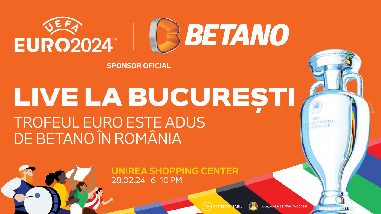 Betano aduce Trofeul Campionatului UEFA EURO 2024 în România și invită toți fanii sportului la un eveniment unic_1
