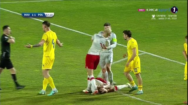 Tensiune la cote maxime! Momentul care a înghețat inima fanilor: Ce s-a întâmplat în minutul 87 în România - Polonia U20_15
