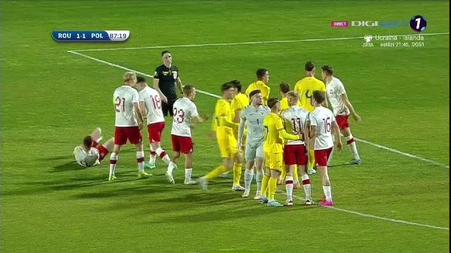 Tensiune la cote maxime! Momentul care a înghețat inima fanilor: Ce s-a întâmplat în minutul 87 în România - Polonia U20_3
