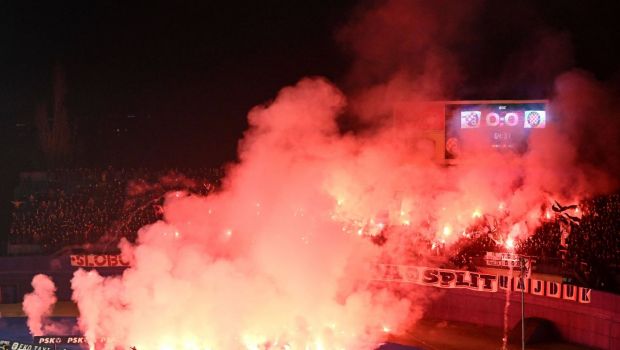 
	A fost dezastru la Hajduk Split - Dinamo Zagreb! Polițiști răniți, incendii și zeci de suporteri din &#39;Torcida&#39; și &#39;Bad Blue Boys&#39; arestați
