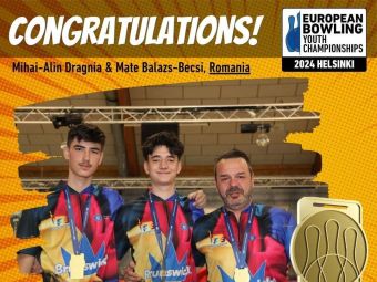 
	România triumfă la Campionatul European de Bowling Juniori în proba de duo masculin (P)
