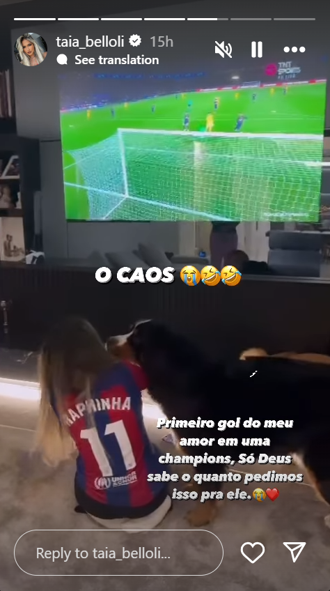 Reacție de milioane a frumoasei partenere a lui Raphinha după golurile reușite de brazilian în meciul cu PSG_4