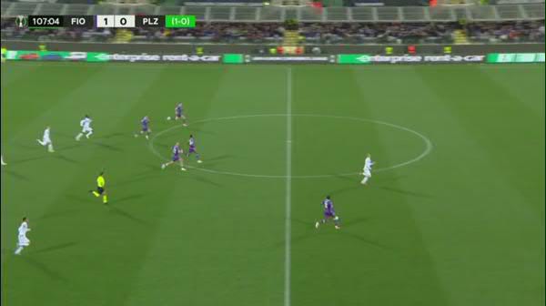 Fiorentina - Plzen 2-0: GOL Biraghi 108' (Pro Arena & VOYO)