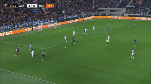 Atalanta - Marseille | GOL Ruggeri! 2-0, min.53