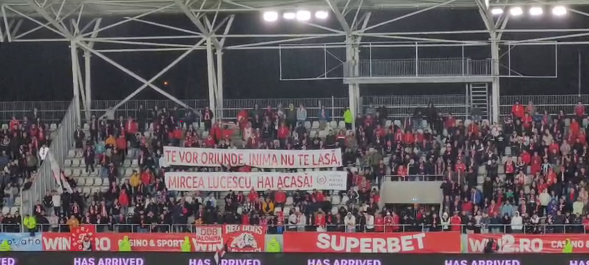Fanii lui Dinamo, mesaj pentru Mircea Lucescu! Banner-ul afișat la meciul cu UTA Arad_2