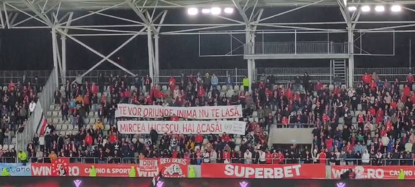 Fanii lui Dinamo, mesaj pentru Mircea Lucescu! Banner-ul afișat la meciul cu UTA Arad_5