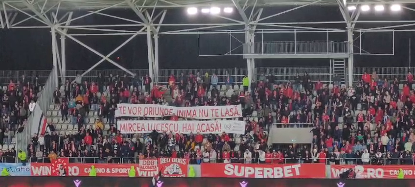 Fanii lui Dinamo, mesaj pentru Mircea Lucescu! Banner-ul afișat la meciul cu UTA Arad_6