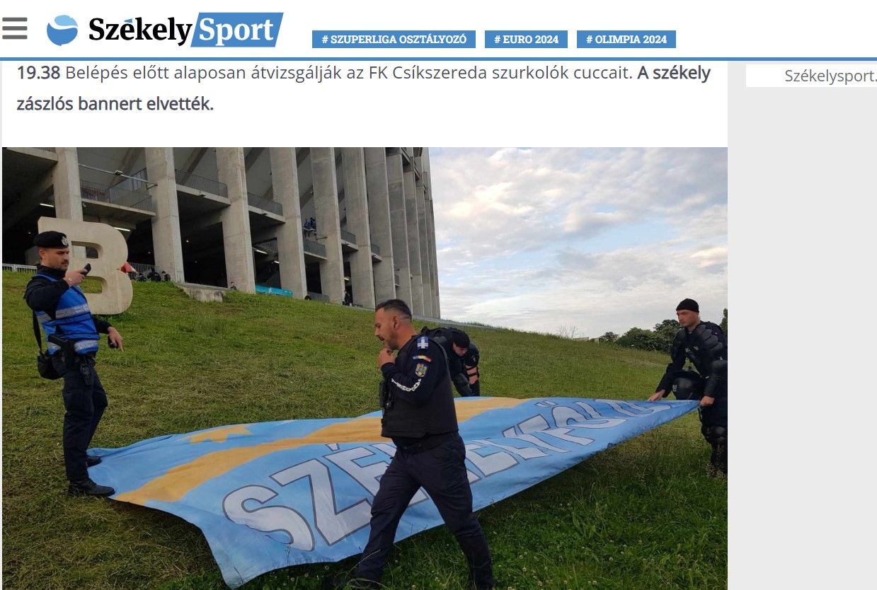 Reacția presei maghiare după ce steagul Ținutului Secuiesc a fost interzis pe Arena Națională. Suporter: "E doar un steag! Pentru ce?"_8