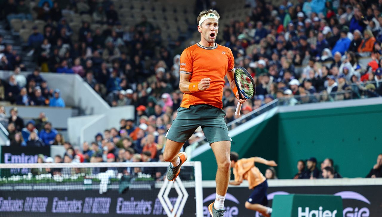 Aproape imposibil! Finalist la Roland Garros în 2022 și 2023, Casper Ruud a reușit lovitura turneului în ediția 2024_33