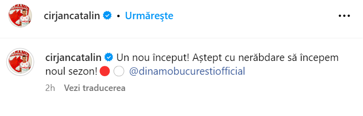 Ce mesaj le-a transmis Cătălin Cîrjan fanilor, după ce a semnat cu Dinamo București_7
