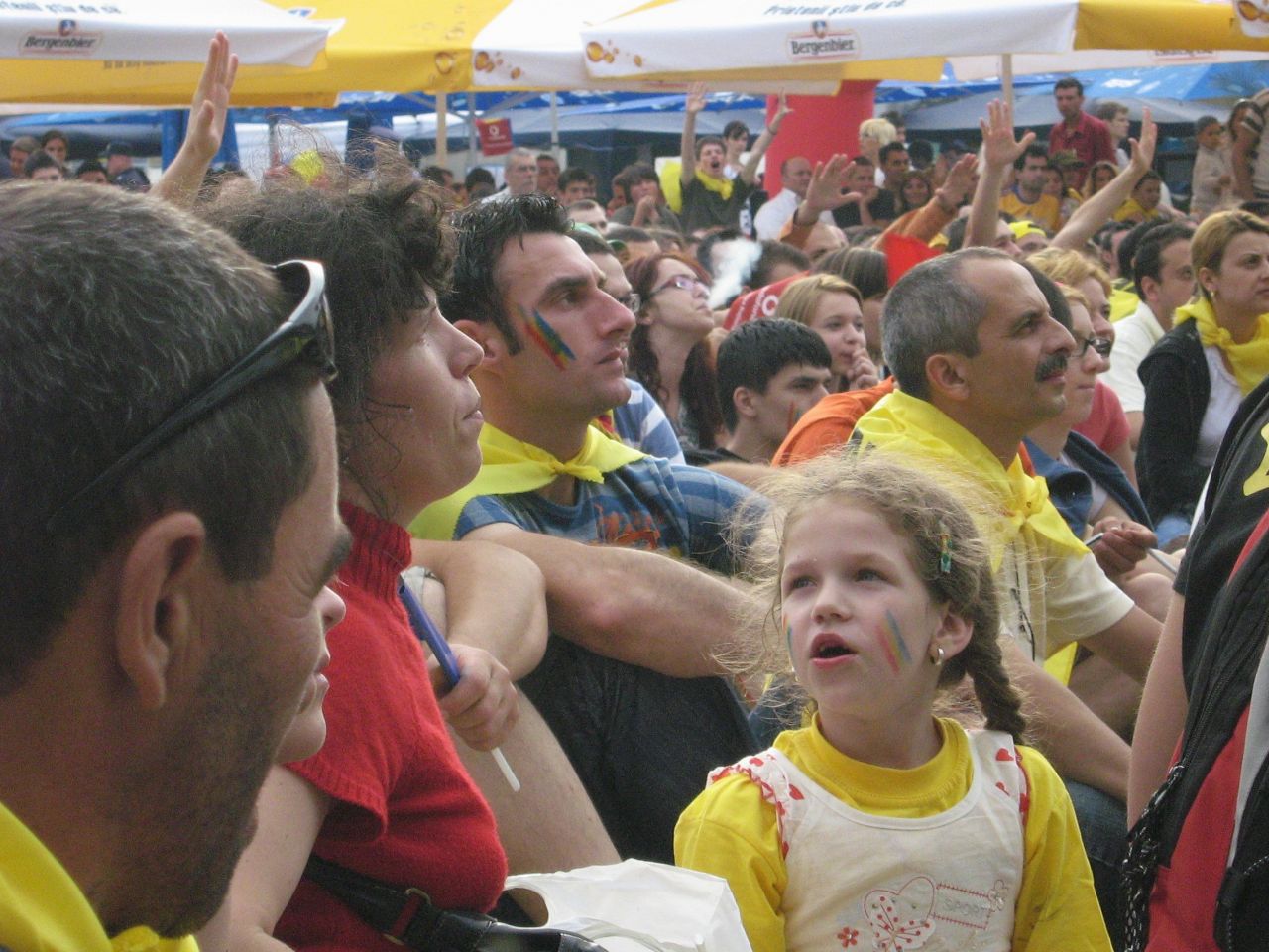 Imagini de colecție din 2008. Cum au trăit fanii naționalei meciul cu Olanda în "FRF Village"_14