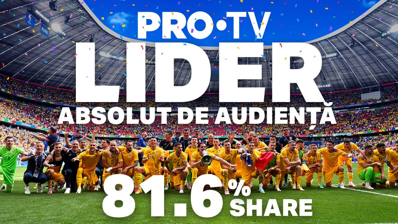 Pro TV audienta EURO 2024 Olanda Romania