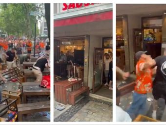 
	Scene șocante înainte de Olanda - Anglia! Au devastat un bar și s-au bătut cu scaune și televizoare
