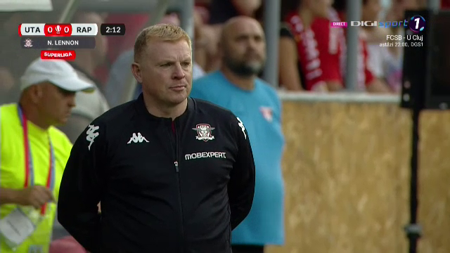 Neil Lennon a debutat în Liga 1! Imagini cu noul antrenor de la Rapid_14