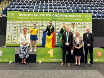 Dominăm Europa! România, pe primul loc în clasamentul pe națiuni la Europenele de tenis de masă pentru juniori