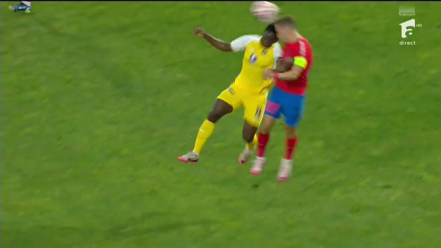 Horror! Darius Olaru, plin de sânge în Maccabi Tel Aviv - FCSB după un contact dur cu un adversar_6