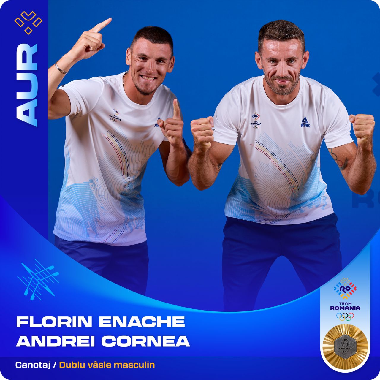 AUR, AUR, AUR ROMÂNIA!!! Cornea și Enache, campioni olimpici la dublu vâsle! ARGINT pentru Radiș și Bodnar. Ce punctaj au avut fetele de la gimnastică_1