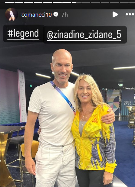 "Legendă!" Nadia Comăneci s-a pozat alături de Zinedine Zidane și fotografia a făcut senzație pe rețelele sociale_17